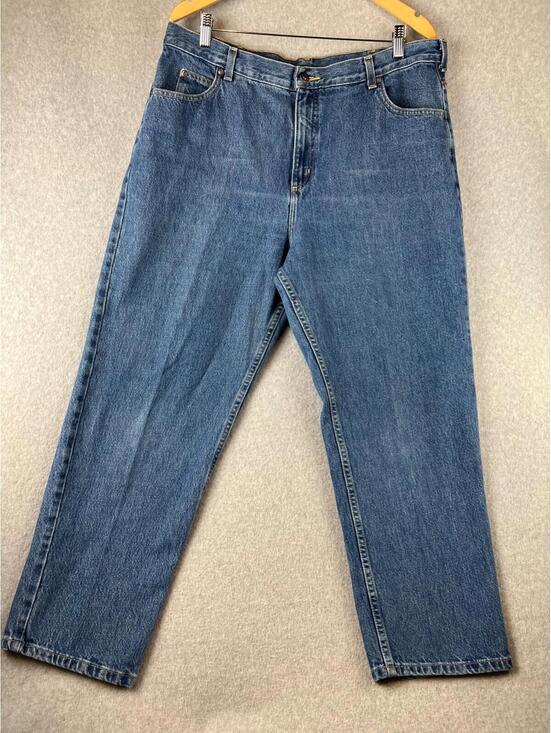 Lands' End Denim - Lands End Denim Jeans Womens Size 18 Straight LegsMedium Wash Cotton